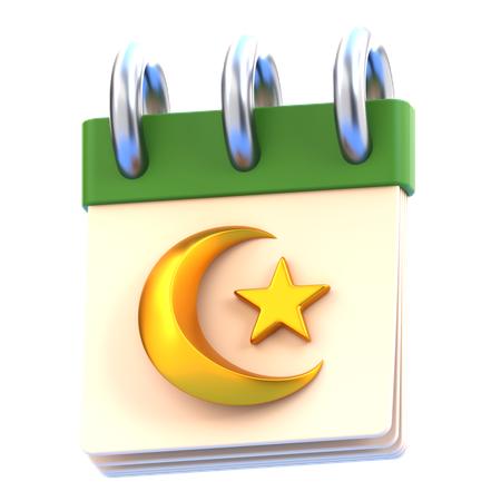 이드 무바라크 달력  3D Icon