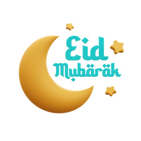 Caligrafía de eid mubarak  3D Icon