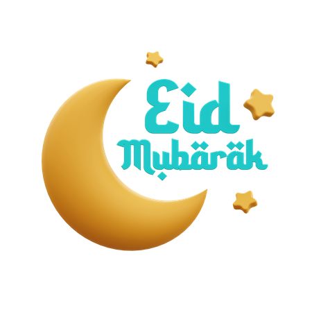 Eid Mubarak Calligraphy  3D Icon