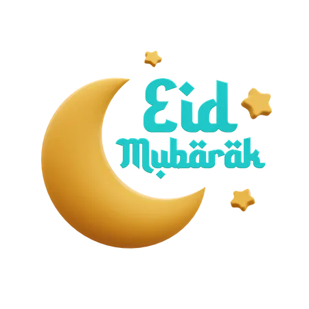 Eid Mubarak Calligraphy  3D Icon