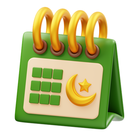 Eid Mubarak Date  3D Icon