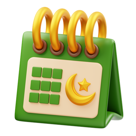 Eid Mubarak Date  3D Icon