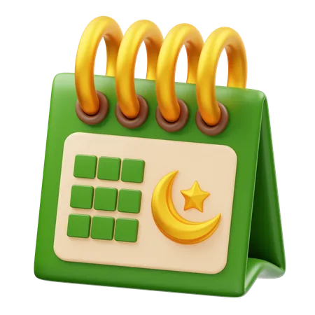 Eid Mubarak Date  3D Icon