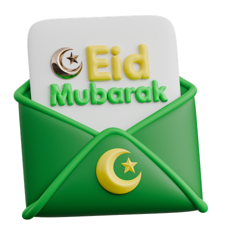 Eid Mubarak Greeting  3D Icon