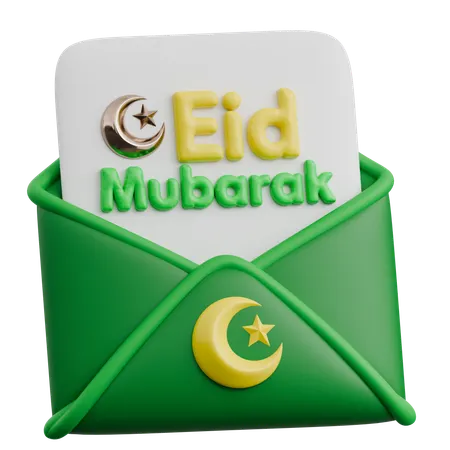Eid Mubarak Greeting  3D Icon