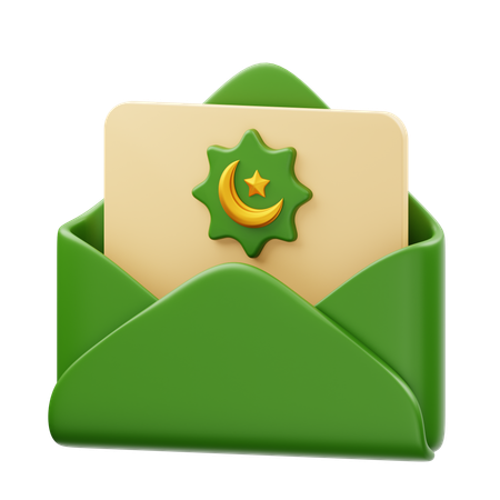 Eid Mubarak Greeting Cad  3D Icon