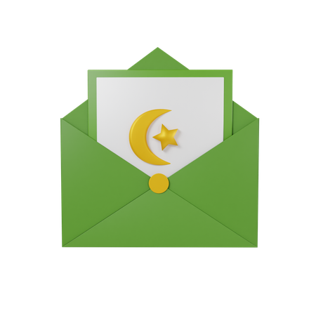 Eid Mubarak Message 3D Icon