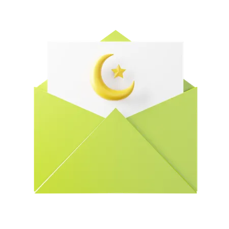 Eid Mubarak Message  3D Illustration
