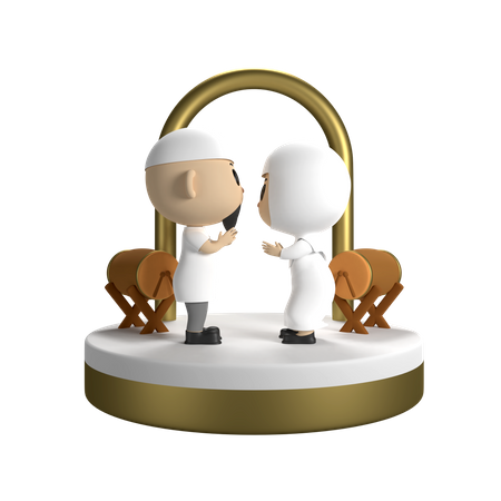 Eid Mubarak Ritual  3D Icon
