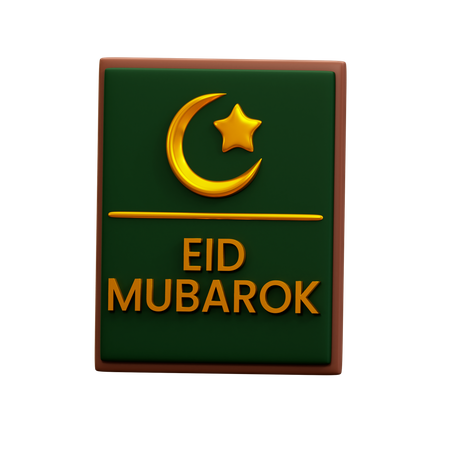 Eid Mubarok  3D Icon