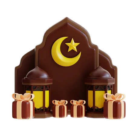 3 D Rendering Ramadhan Decoration Icon 3D Icon