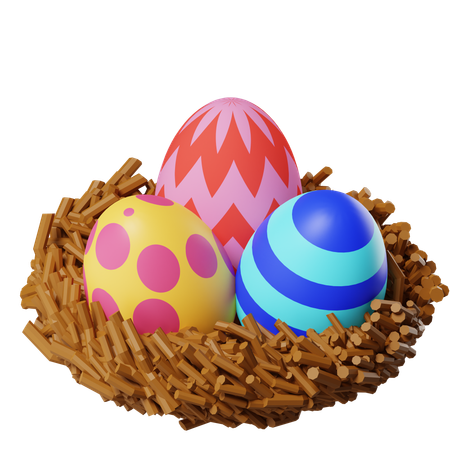 Eier Nest  3D Icon