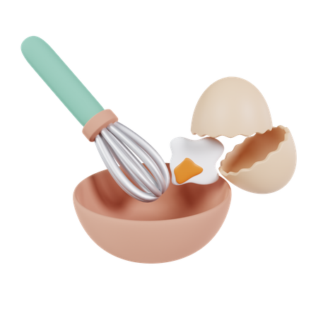 Eier-Schneebesen  3D Icon