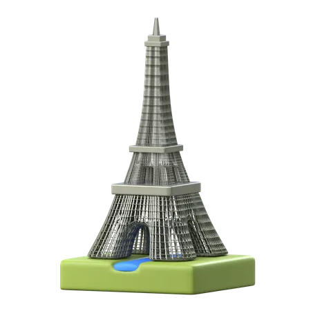 Eiffel Tower 3 D Famous Monument Icon 3D Icon