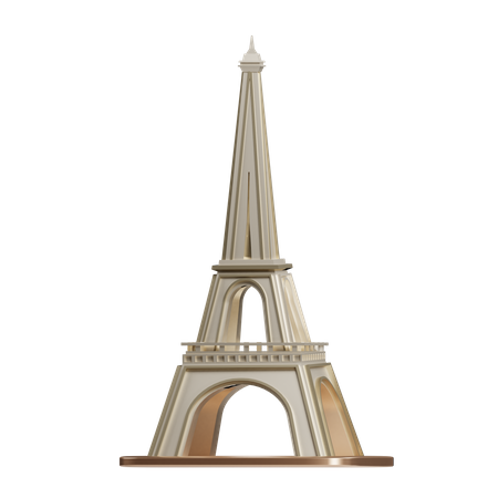 Eiffel tower 3D Illustration