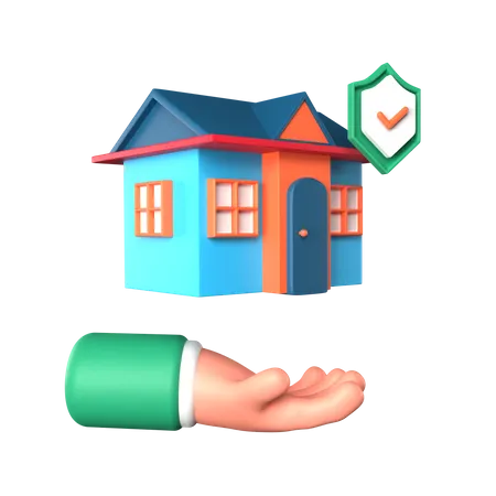Hauseigentümerversicherung  3D Icon