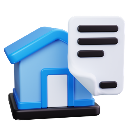 Immobilienvertrag  3D Icon