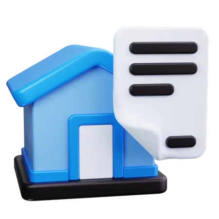 Immobilienvertrag  3D Icon