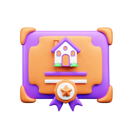 Eigentumszertifikat  3D Icon