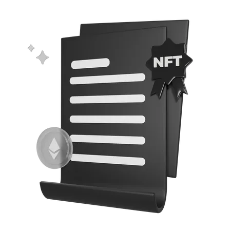 Eigentumszertifikat NFT  3D Icon