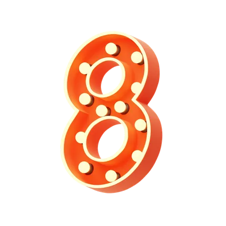 Eight  3D Icon