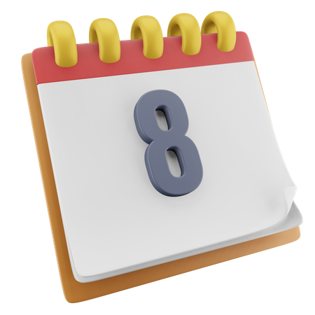 Eight Date  3D Icon
