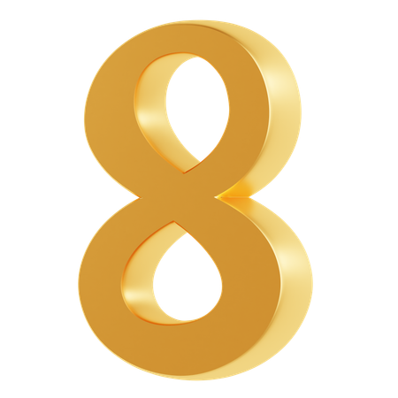 Eight Number  3D Icon