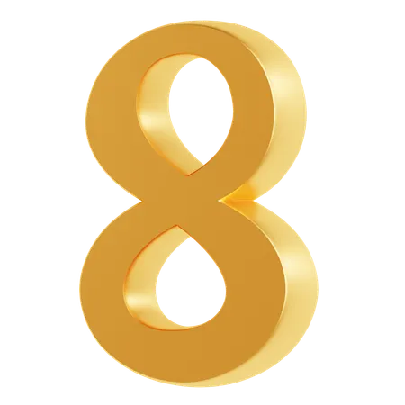 Eight Number  3D Icon