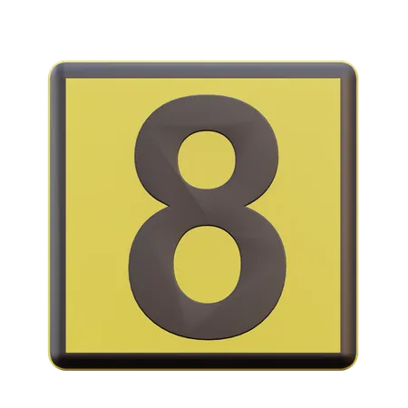 Eight Number  3D Icon