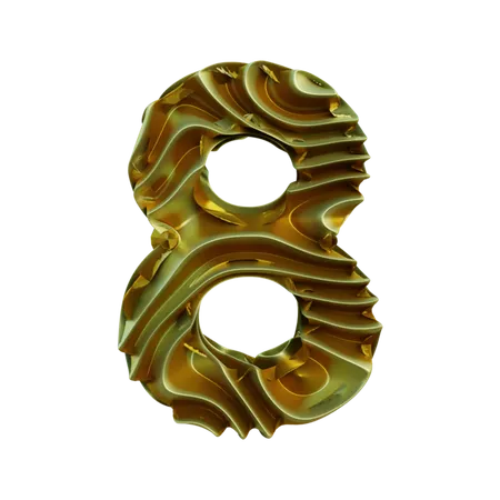 Eight Number  3D Illustration