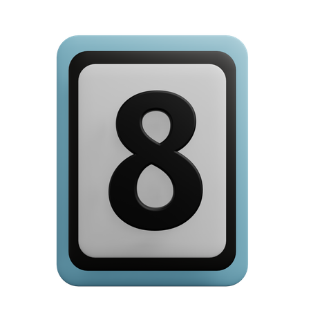 Number 8  3D Icon