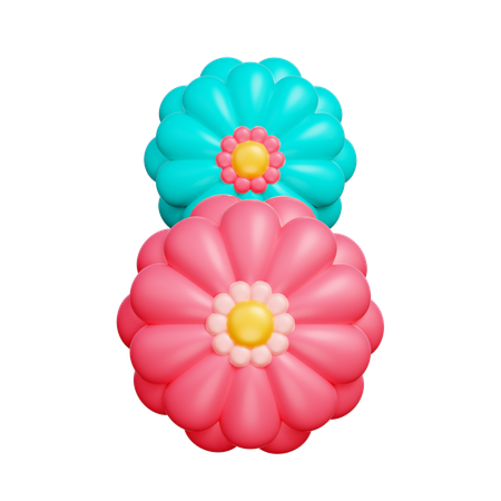 Eight with Flower  3D Icon