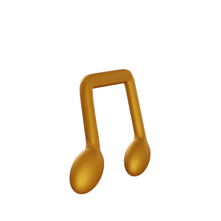 Eighth Note  3D Illustration