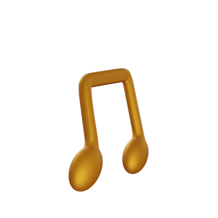 Eighth Note  3D Illustration