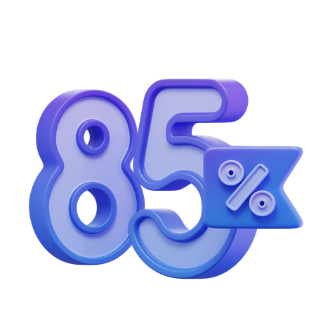 Eighty Five Percent  3D Icon