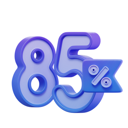 Eighty Five Percent 3D Icon