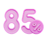 eighty five percent 3d logo