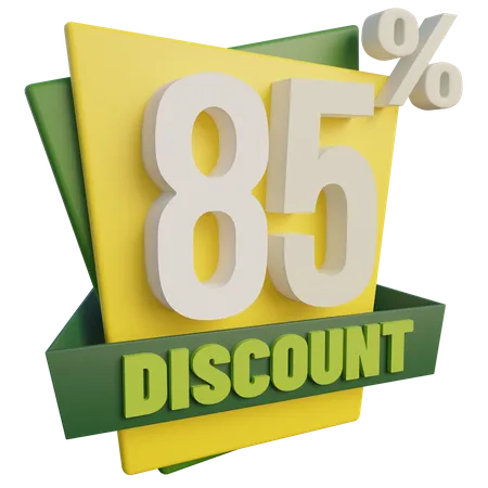 Eighty Five Percent Discount 3D Icon