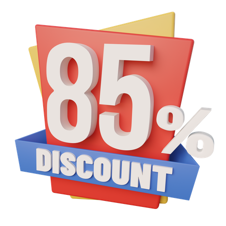Eighty Five Percent Discount 3D Icon