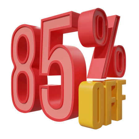 Eighty Five Percent Off 3D Icon