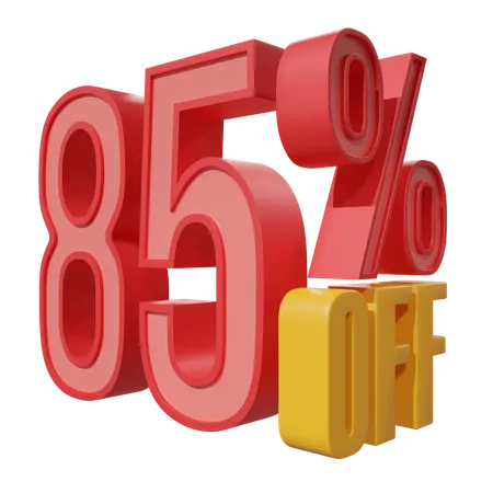 Eighty Five Percent Off 3D Icon