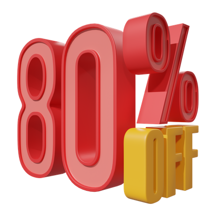 Eighty Percent Off  3D Icon