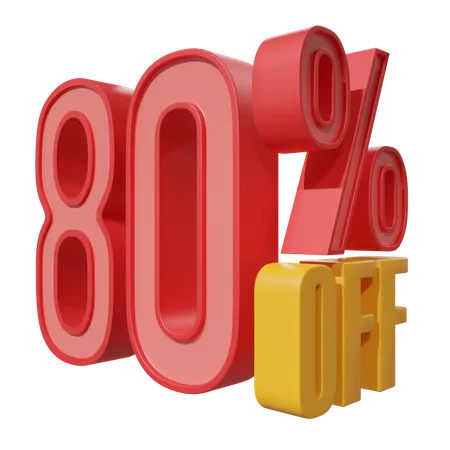 Eighty Percent Off  3D Icon