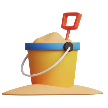 Eimer Sand  3D Icon