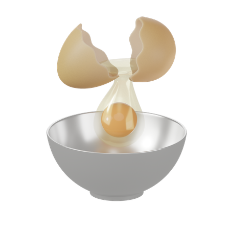 Ein Ei aufschlagen  3D Icon