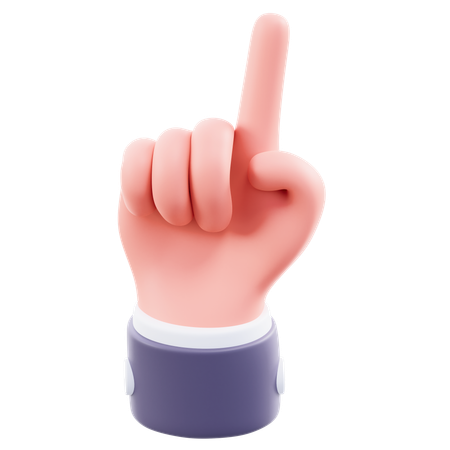 Ein-Finger-Handbewegung  3D Icon