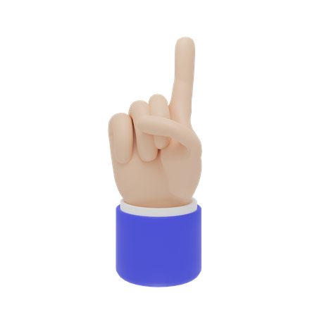 Ein-Finger-Handbewegung  3D Icon