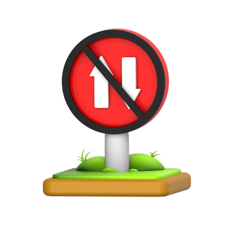 Einbahnstraßenschild  3D Icon