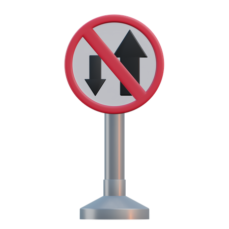 Einbahnstraßenschild  3D Icon