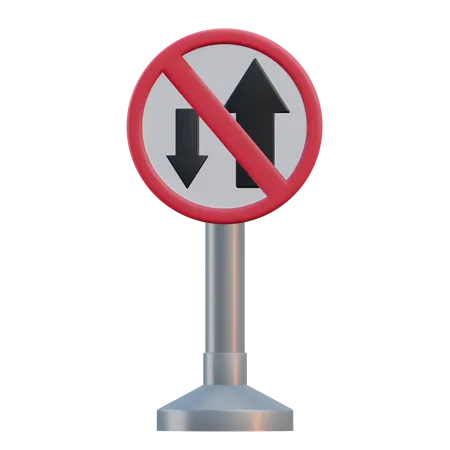 Einbahnstraßenschild  3D Icon